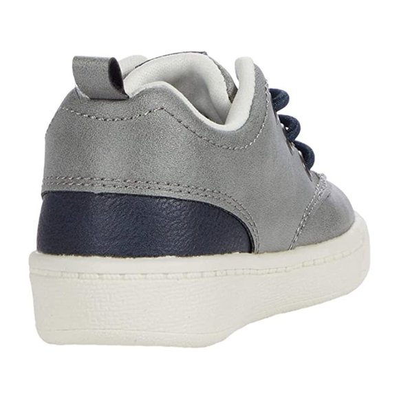 NEW Carter's Kid Alva Dinosaur Grey Navy Colorblock Slip On Sneaker Elastic Lace - Picture 5 of 8